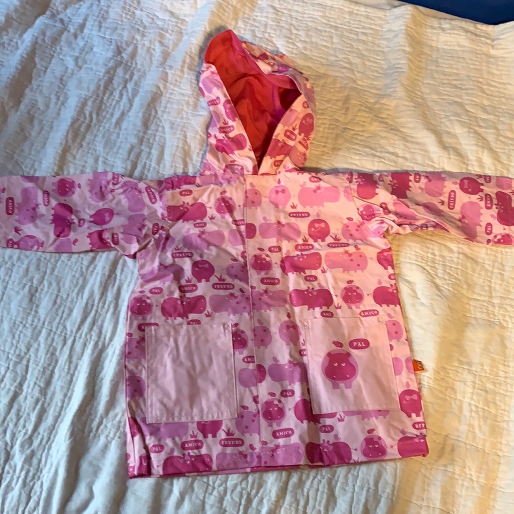 Magnetic raincoat for 2t 24 month girl pink coat